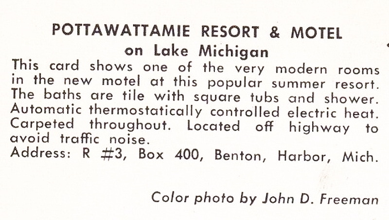 Pottawattamie Resort - Vintage Postcard